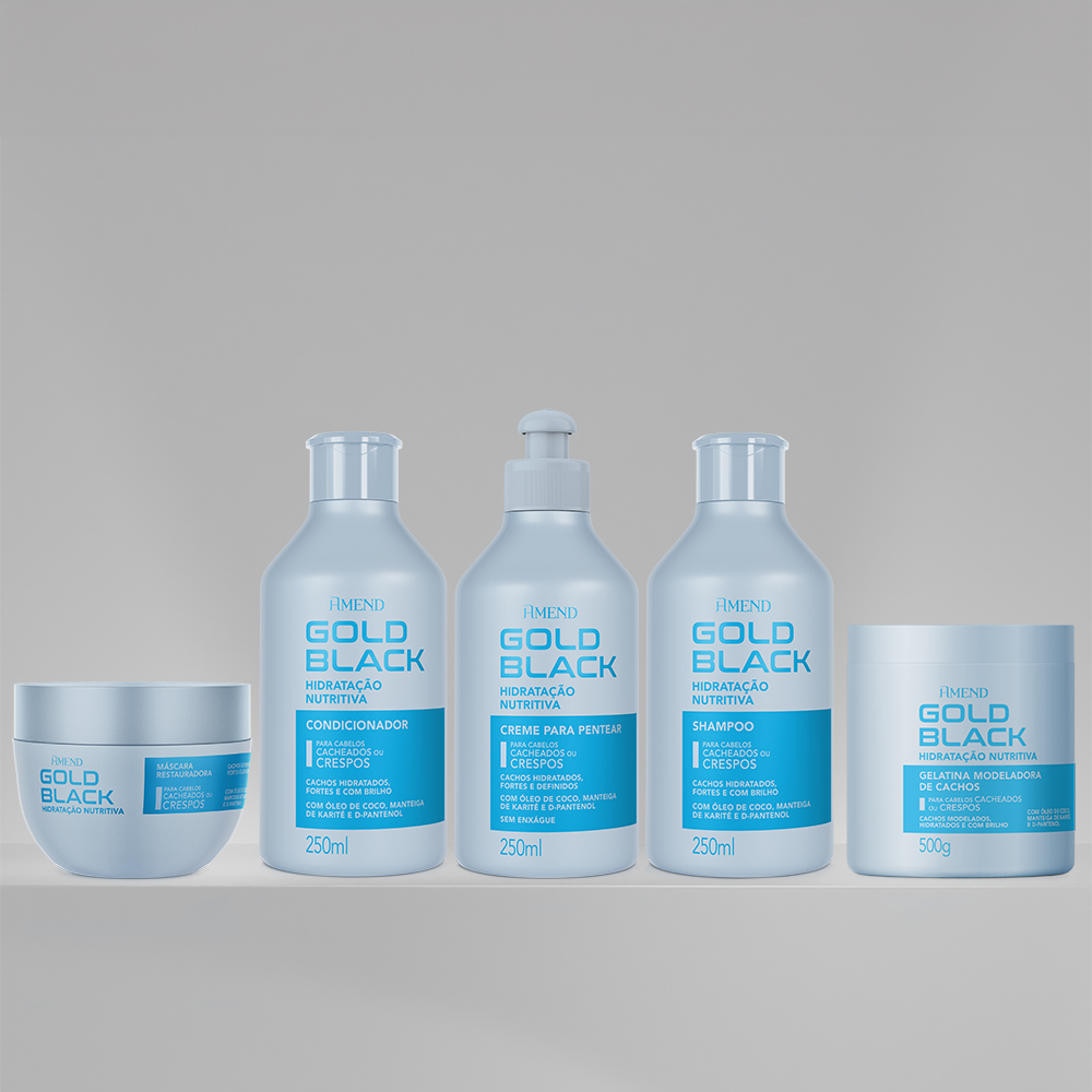 Kit Amend Gold Black Hidratação Nutritiva | 5 produtos